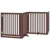 vidaXL Barri&egrave;re pour chiens avec porte 4 panneaux bois de peuplier