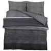 vidaXL Ensemble de housse de couette gris fonc&eacute; et noir 200x200 cm coton