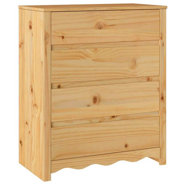 vidaXL Commode Drammen Chêne 76,5 x 40 x 91 cm Bois de pin massif