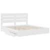 vidaXL Lit de Rangement Blanc 180 x 200 cm Bois d'ing&eacute;nierie