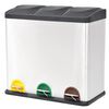 vidaXL Poubelle &agrave; ordures Acier inoxydable 54 L