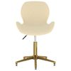 vidaXL Chaises pivotantes &agrave; manger lot de 2 cr&egrave;me velours