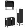 vidaXL Ensemble de meubles salle de bain 3 pcs noir bois d'ing&eacute;nierie
