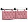 vidaXL T&ecirc;te de lit suspendue Rose 130 x 55 x 7 cm Velours