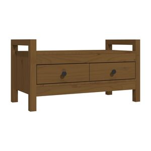vidaXL Banc d'entr&eacute;e Marron miel 80x40x43 cm Bois de pin massif