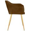 vidaXL Chaises &agrave; manger lot de 2 Marron Velours
