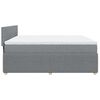vidaXL Sommier &agrave; lattes de lit avec matelas Gris clair 200x200cm Tissu