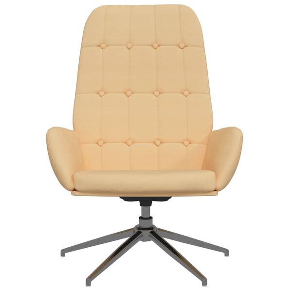 vidaXL Chaise de relaxation Cr&egrave;me Similicuir daim