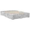 vidaXL Cadre de lit Gris b&eacute;ton 140 x 190 cm Bois d'ing&eacute;nierie