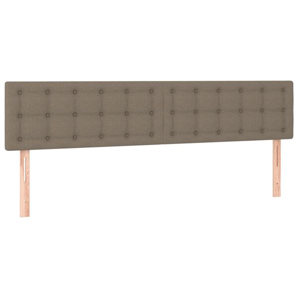 vidaXL Têtes de lit 2 pcs Taupe 90x5x78/88 cm Tissu