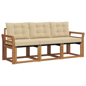 vidaXL Ensemble de canap&eacute;s d'ext&eacute;rieur 3 pc Naturel et Beige