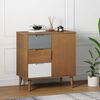 vidaXL Buffet MOLDE Marron 76,5x40x80 cm Bois massif de pin