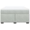 vidaXL Sommier à lattes de lit et matelas Gris clair 140x200cm Velours