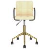 vidaXL Chaise pivotante de salle &agrave; manger Cr&egrave;me Velours
