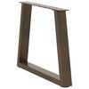 vidaXL Pieds de table basse en forme de V, 2 pi&egrave;ces, acier naturel, 70 x (42-43,3) cm