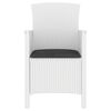vidaXL Chaise de jardin avec coussin Rotin PP Blanc