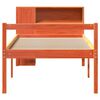 vidaXL Lit biblioth&egrave;que sans matelas cire marron 75x190 cm bois massif