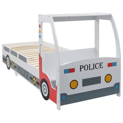 vidaXL Lit voiture de police avec matelas pour enfants 90x200cm 7 Zone
