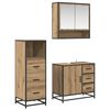 vidaXL Ensemble de mobilier de salle de bain 3 pc Ch&ecirc;ne artisanal