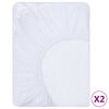 vidaXL Draps-housses imperméables 2 pcs Coton 70x140 cm Blanc