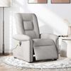 vidaXL Fauteuil de massage inclinable électrique gris nuage tissu
