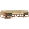 vidaXL Ensemble de canap&eacute;s d'ext&eacute;rieur 6 pcs Naturel et Beige
