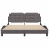 vidaXL Cadre de lit sans matelas Zadar gris 160x200 cm similicuir