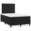 vidaXL Sommier &agrave; lattes de lit et matelas LED noir 120x190 cm velours