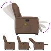 vidaXL Fauteuil de massage inclinable Marron Tissu