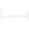 vidaXL Cadre de lit m&eacute;tal sans matelas et pied de lit blanc 107x203 cm