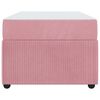 vidaXL Cadre de lit avec matelas Rose 100 x 200 cm tissu