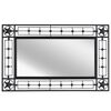 vidaXL Miroir mural de jardin rectangulaire 50 x 80 cm Noir