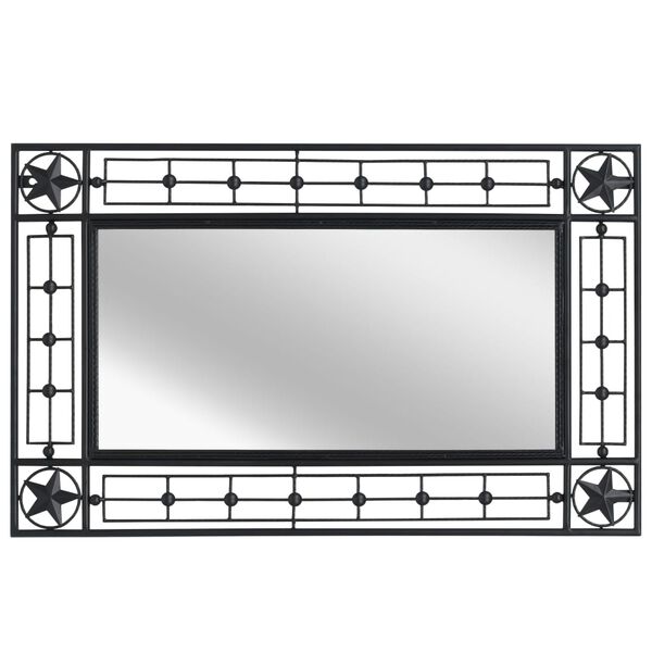 vidaXL Miroir mural de jardin rectangulaire 50 x 80 cm Noir