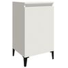 vidaXL Tables de chevet 2 pcs blanc 40x35x70 cm bois d'ing&eacute;nierie
