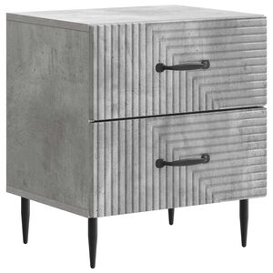 vidaXL Cabinet de chevet avec tiroir Gris b&eacute;ton 43 x 34,5 x 47,5 cm