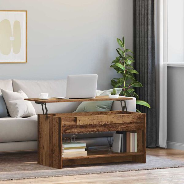 vidaXL Table basse Bois Ancien 80 x 50,5 x 41,5 cm Bois d'ing&eacute;nierie