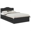 vidaXL Lit de Rangement Noir 120 x 190 cm Bois d'ing&eacute;nierie