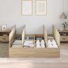 vidaXL Cadre de lit Ch&ecirc;ne sonoma 150 x 200 cm Bois d'ing&eacute;nierie