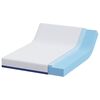 vidaXL Matelas Blanc et Bleu 140 x 190 cm Tissu jacquard