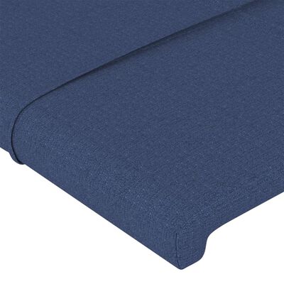 vidaXL Tête de lit avec oreilles Bleu 83x16x78/88 cm Tissu