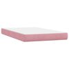 vidaXL Sommier &agrave; lattes de lit avec matelas rose 120x210 cm velours