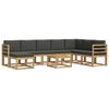 vidaXL Ensemble de canap&eacute;s d'ext&eacute;rieur 9 pc Blanc et anthracite