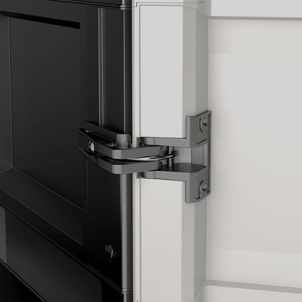 Keter Armoire de rangement basse Gear Noir et gris 97 cm