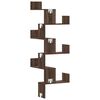 vidaXL &Eacute;tag&egrave;re d'angle murale ch&ecirc;ne marron 45x45x147cm bois ing&eacute;nierie