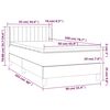 vidaXL Sommier &agrave; lattes de lit avec matelas Gris clair 90x200 cm Tissu