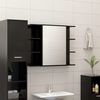 vidaXL Ensemble de meubles de salle de bain 4 pcs Noir Agglom&eacute;r&eacute;