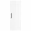 vidaXL Buffet haut Blanc brillant 34,5x34x180 cm Bois d'ing&eacute;nierie
