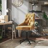 vidaXL Chaise pivotante de bureau Marron Velours
