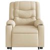 vidaXL Fauteuil inclinable de massage &eacute;lectrique Cr&egrave;me Tissu