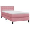vidaXL Sommier &agrave; lattes de lit avec matelas rose 80x220 cm velours